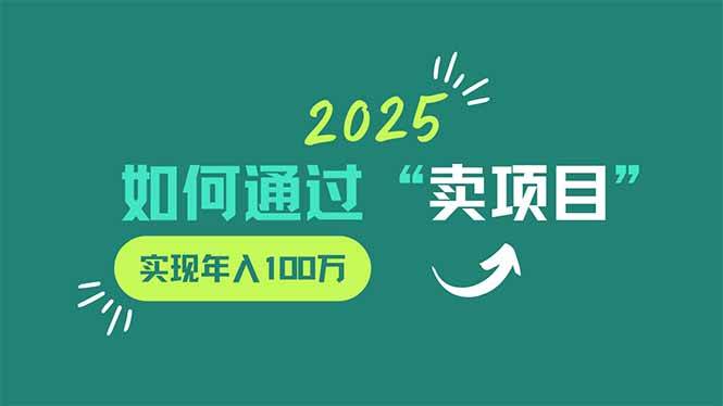 （14176期）2025年如何通过“卖项目”实现年入100万-领学通