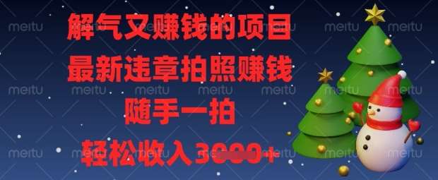解气又挣钱的项目，最新违章拍照挣钱，随手一拍，轻松收入数张【揭秘】-领学通