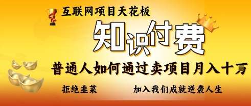 互联网项目天花板，知付付费项目，普通人如何通过卖项目月入十个，拒绝韭菜【揭秘】-领学通