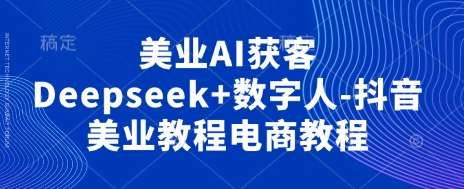 美业AI获客Deepseek+数字人-抖音美业教程电商教程-领学通
