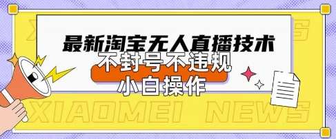 2025年淘宝无人直播带货10.0.全新技术，不违规，不封号，纯小白操作，日入数张【揭秘】-领学通