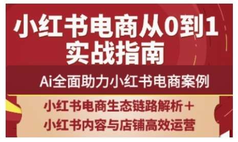 2025小红书电商全链路运营，Ai全面助力小红书电商案例-领学通