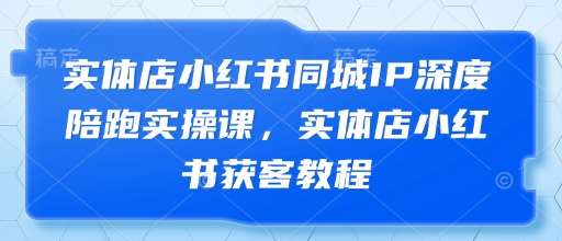 实体店小红书同城IP深度陪跑实操课，实体店小红书获客教程-领学通