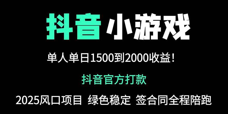 （14527期）抖音官方小游戏2025全网最新玩法，暴利赚钱项目，单机日入2000+，绝不…-领学通