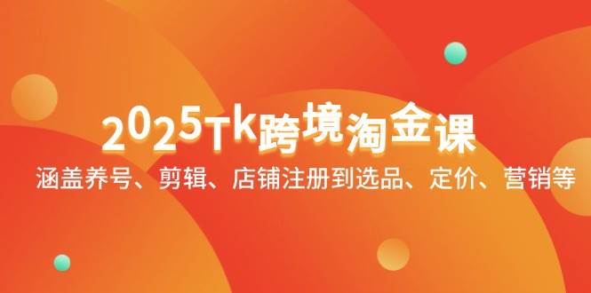 （14638期）2025Tk跨境淘金课：涵盖养号、剪辑、店铺注册到选品、定价、营销等-领学通