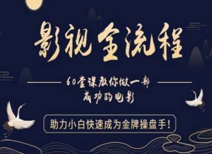 【影视全流程】教你做一部成功的电影，助力小白快速成为金牌操盘手-领学通