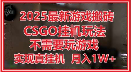 2025最新游戏搬砖，CSGO挂G，不需要玩游戏，实现真挂G，月入1W+【揭秘】-领学通