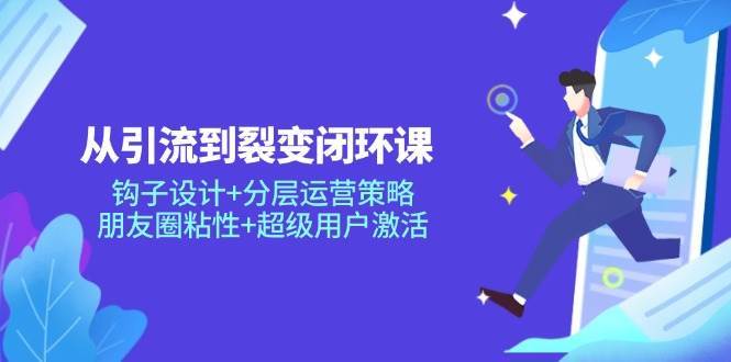 从引流到裂变闭环课：钩子设计+分层运营策略，朋友圈粘性+超级用户激活-领学通