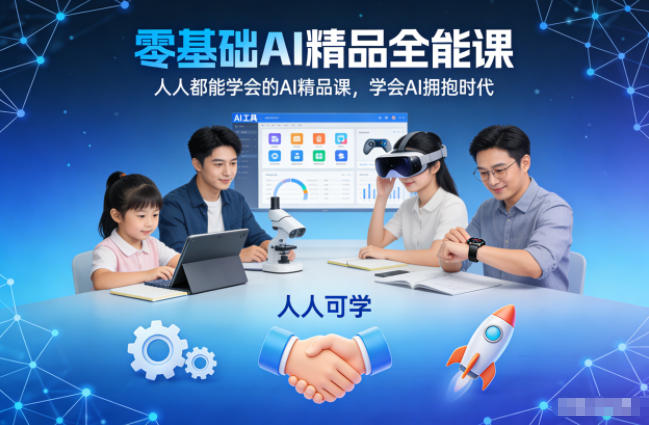零基础AI精品全能课，人人都能学会的AI精品课，学会AI拥抱时代-领学通