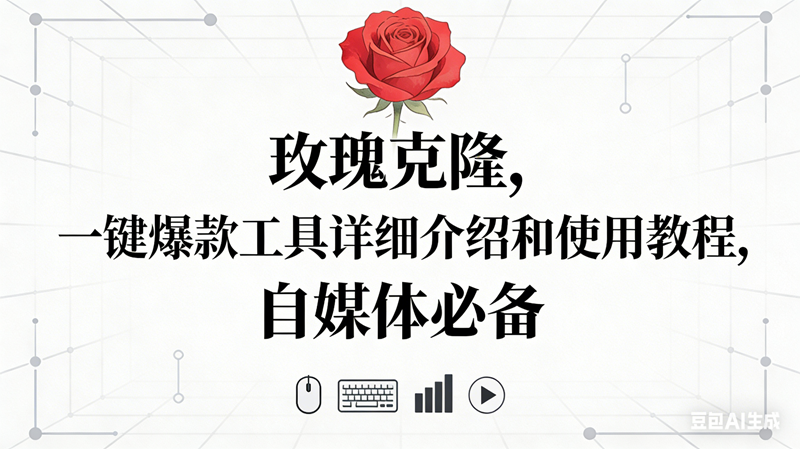 (16811期)玫瑰克隆神器,自媒体必备,一键爆款工具详细介绍和使用教程-领学通