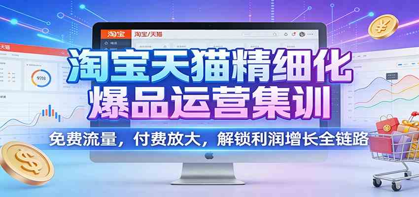 淘宝天猫精细化爆品运营集训:免费流量,付费放大,解锁利润增长全链路-领学通