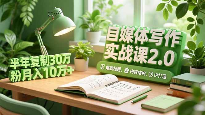 (16734期)自媒体写作实战课2.0,爆款标题、内容结构、IP打造,半年复制30万粉月入10万+-领学通