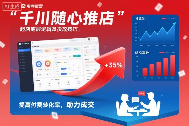 千川随心推起店底层逻辑及投放技巧,提高付费转化率,助力成交-领学通
