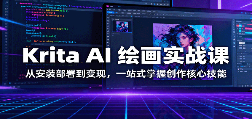 Krita AI 绘画实战课:从安装部署到变现,一站式掌握创作核心技能-领学通