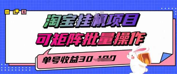 淘宝挂G项目，单号30，可矩阵批量操作-领学通