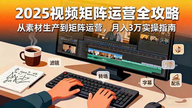 (16333期)2025短视频矩阵运营全攻略:从素材生产到矩阵运营,月入3万实操指南-领学通