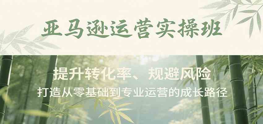 亚马逊运营实操班，提升转化率、规避风险，打造从零基础到专业运营的成长路径-领学通
