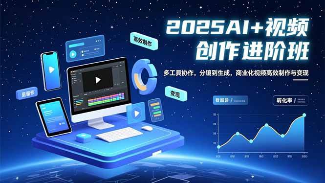 (16622期)AI+视频创作进阶班:多工具协作,分镜到生成,商业化视频高效制作与变现-领学通