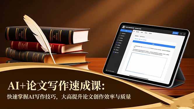 (16568期)AI+论文写作速成课:快速掌握AI写作技巧,大幅提升论文创作效率与质量-领学通