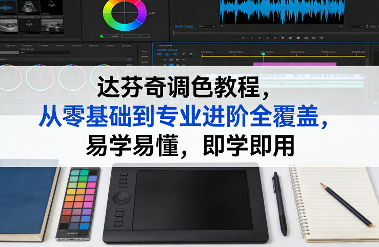 达芬奇调色教程,从零基础到专业进阶全覆盖,易学易懂,即学即用-领学通
