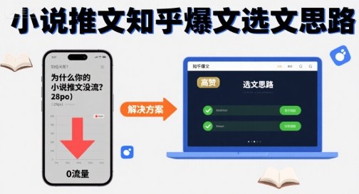 为什么你的小说推文没流量？小说推文知乎爆文选文思路-领学通