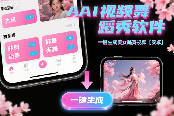 AI视频舞蹈秀软件，一键生成美女跳舞视频【安卓】-领学通