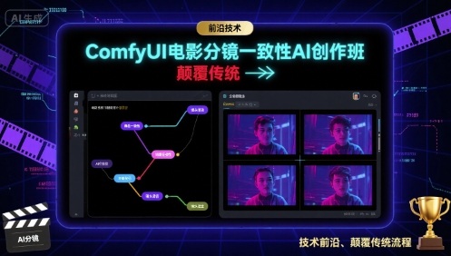 ComfyUI电影分镜一致性AI创作班，前沿技术，颠覆传统-领学通