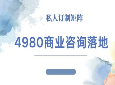 4980商业咨询师落地课程-ip运营高客单教程-领学通
