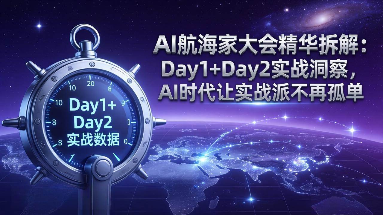 （17867期）AI航海家大会精华拆解：Day1+Day2实战洞察，AI时代让实战派不再孤单-领学通