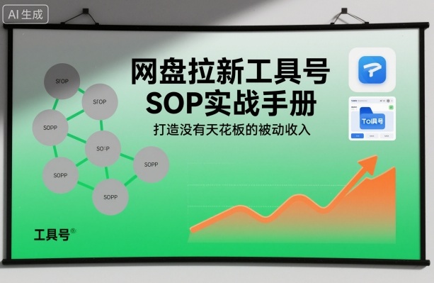 网盘拉新工具号SOP实战手册,打造没有天花板的被动收入-领学通