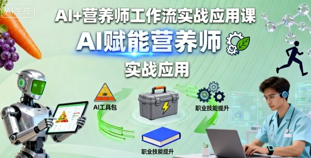 AI+营养师工作流实战应用课,AI赋能营养师-领学通