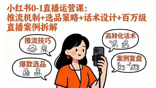 （16002期）小红书0-1直播运营课：推流机制+选品策略+话术设计+百万级直播案例拆解-领学通