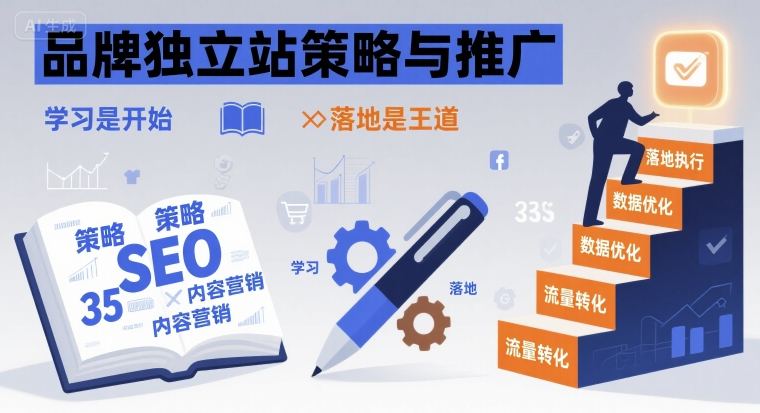 品牌独立站策略与推广，学习是开始，落地是王道-领学通