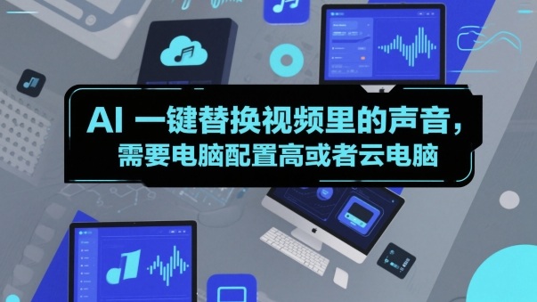 AI一键替换视频里的声音,需要电脑配置高或者云电脑-领学通