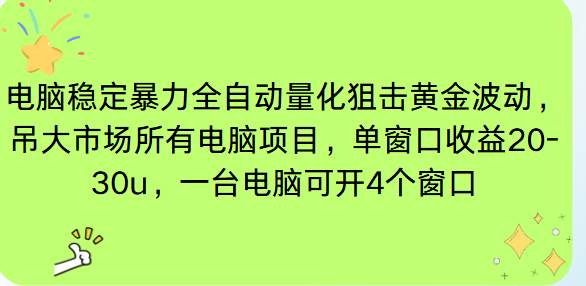 (16737期)电脑EA策略挂机项目单窗口收益20-30u,单电脑可挂5-10个窗口收益稳健4位数-领学通