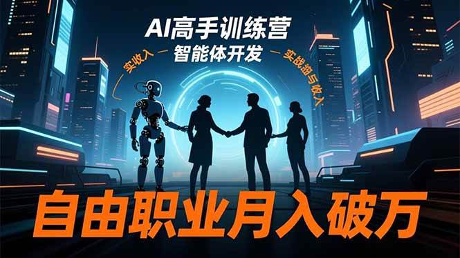 (16602期)AI高手训练营3.0,ChatGPT,Midjourney,智能体开发,自由职业月入破万-领学通