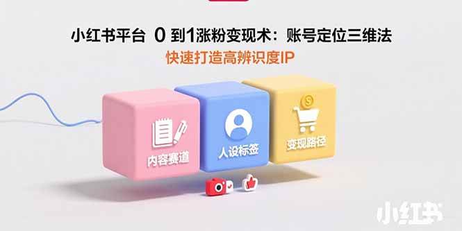 （15656期）小红书平台0到1涨粉变现术：账号定位三维法，快速打造高辨识度IP-领学通
