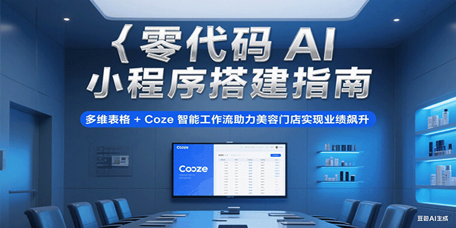 零代码AI小程序搭建指南，多维表格+Coze智能工作流助力美容门店实现业绩飙升-领学通