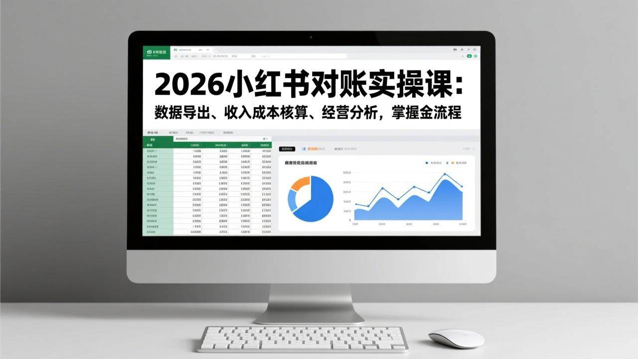 （17071期）2026小红书对账实操课：数据导出、收入成本核算、经营分析，掌握全流程-领学通