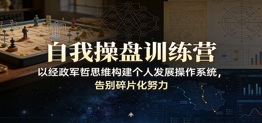 自我操盘训练营:以经政军哲思维构建个人发展操作系统,告别碎片化努力-领学通