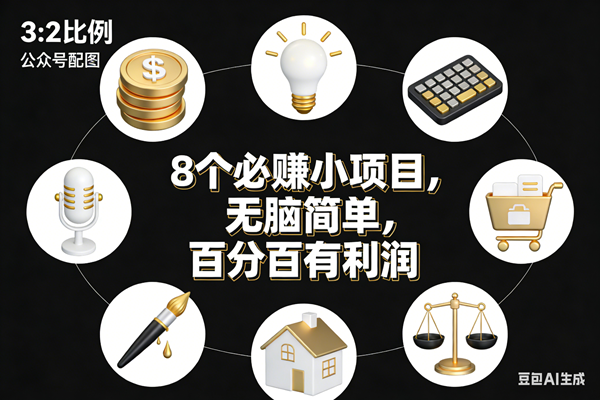 （17101期）8个必赚小项目，无脑简单，百分百有利润，副业首选，日入300+-领学通