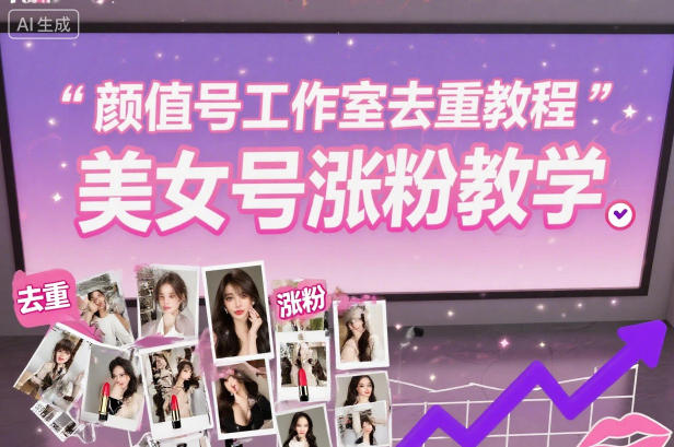 颜值号工作室去重教程,美女号涨粉教学-领学通