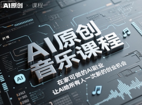 AI原创音乐课程,在家可做的Ai副业,让Ai给所有人一次新的创业机会-领学通