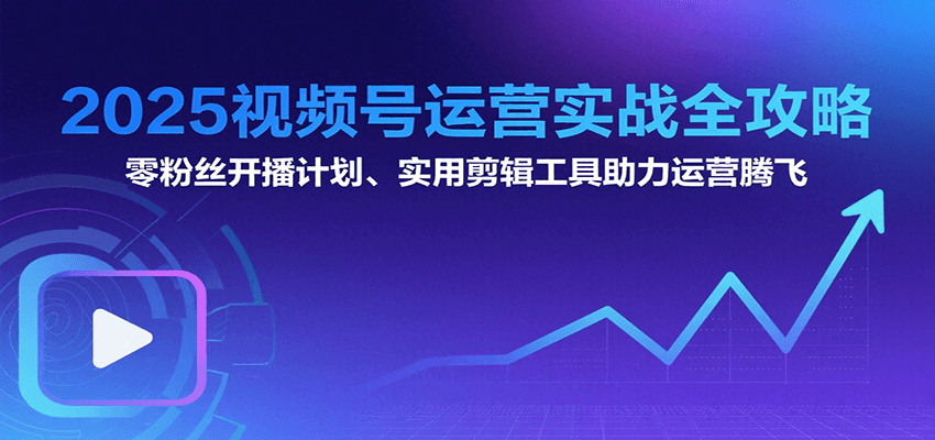 2025视频号运营实战全攻略：零粉丝开播计划、起号到到变现思维逻辑方法-领学通