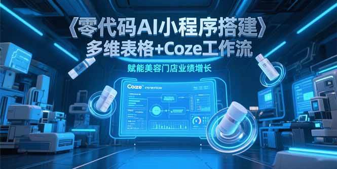 （15239期）零代码AI小程序搭建，多维表格+Coze工作流，赋能美容门店业绩增长-领学通