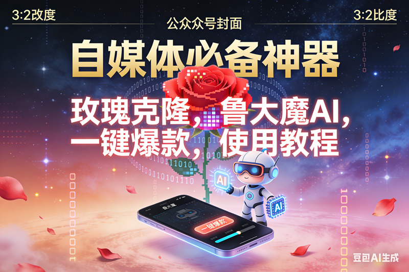 (16912期)玫瑰克隆神器,鲁大魔,ai,自媒体必备软件,一键爆款工具,详细教程-领学通