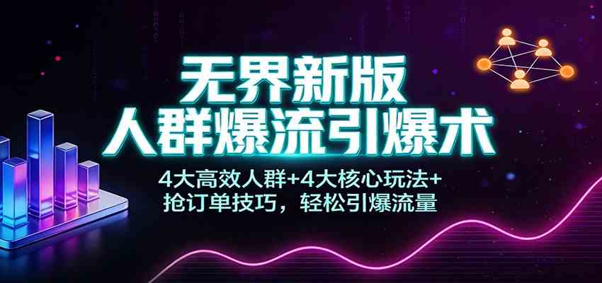 无界新版人群爆流引爆术：4大高效人群+4大核心玩法+抢订单技巧，轻松引爆流量-领学通