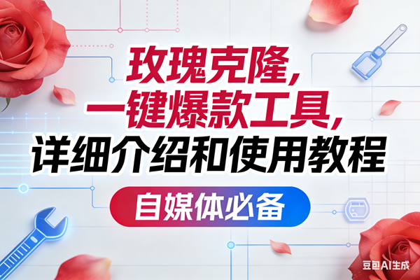 (17475期)玫瑰克隆,一键爆款工具详细介绍和使用教程,自媒体必备-领学通