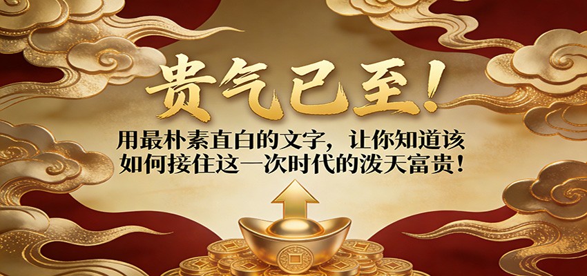 付费文章：贵气已至！用最朴素直白的文字，让你知道该如何接住这一次时代的泼天富贵！-领学通