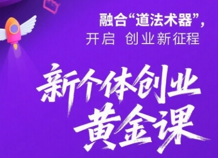 新个体创业黄金课：道法术器四维抢占2025红利-领学通